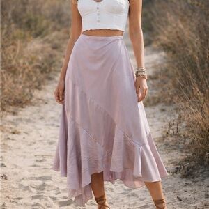 Free People Asymmetrical Lavender Skirt